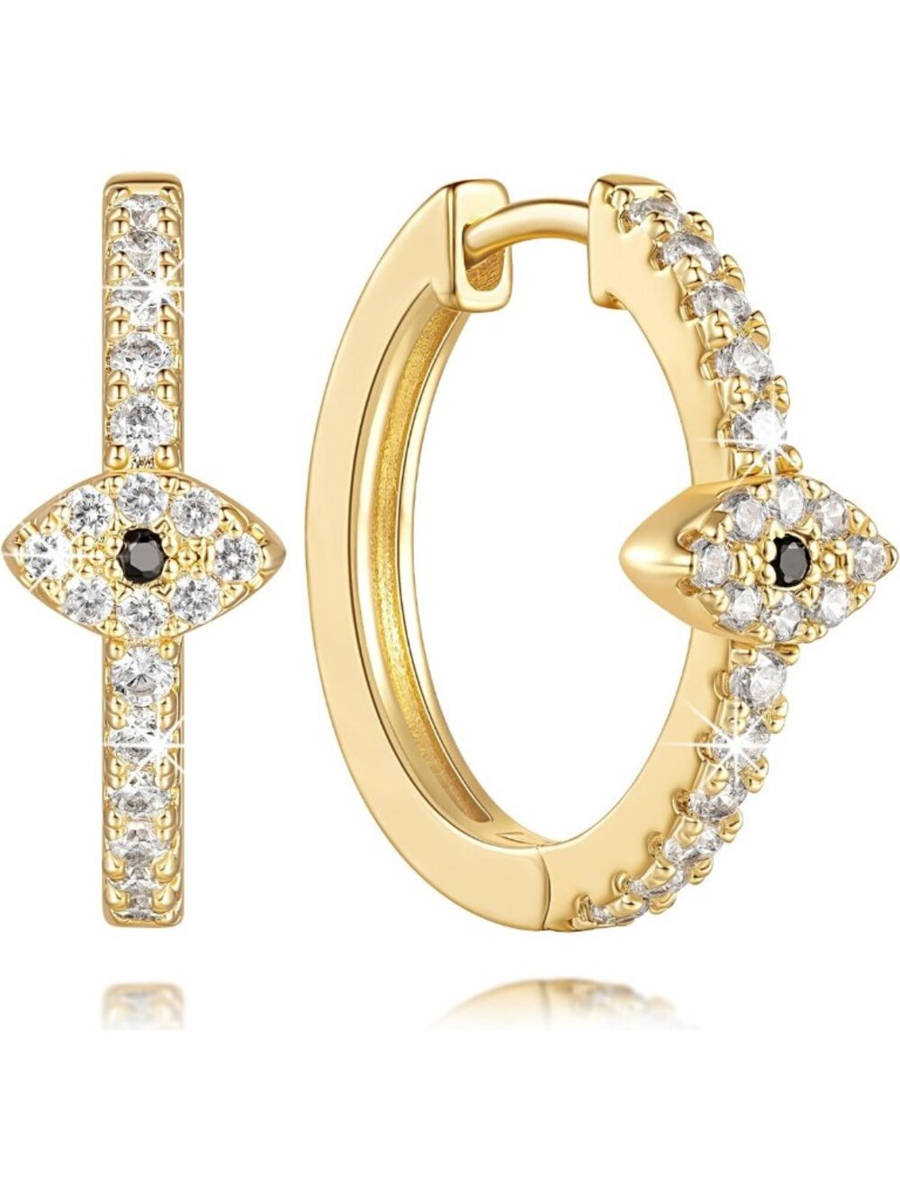 Chic 14K Gold Hoop Earrings for Women - Stylish 21mm Everyday Jewelry
